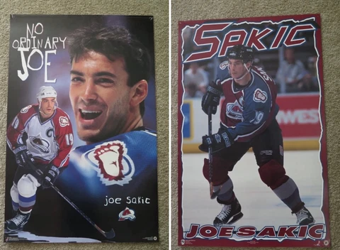 NHL Colorado Avalanche JOE SAKIC 2 Wall Poster Lot 35x22 Costacos - Norman James Cover