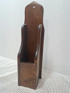 De colección Madera de Roble Colgante Pared Bolsillo Candelabro Match Porta Letras Pipa Caja - Imagen 1 de 12