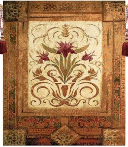 Tapestry, CRIMSON BLOSSOM, 35"x 41", Made in USA - Picture 1 of 2