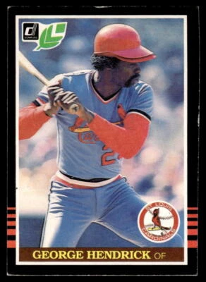 1985 Leaf  #259 George Hendrick - St. Louis Cardinals - Image 1 of 2
