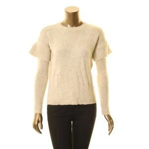 Suéter Top LAUREN RALPH LAUREN Para Mujer Manga Volantes Mezcla de Lana Cuello Redondo TEDO - Imagen 1 de 2