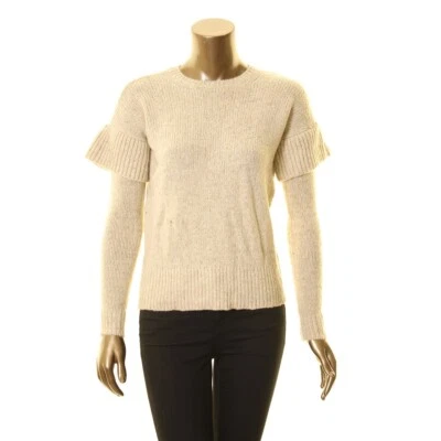 Suéter Top LAUREN RALPH LAUREN Para Mujer Manga Volantes Mezcla de Lana Cuello Redondo TEDO Foto 1 de 2