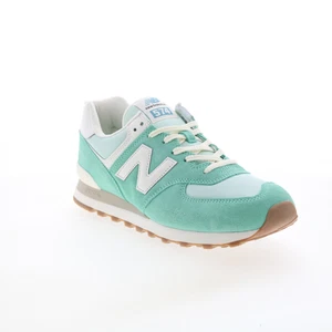 New Balance 574 U574RD2 Mens Green Suede Lace Up Lifestyle Trainers Shoes