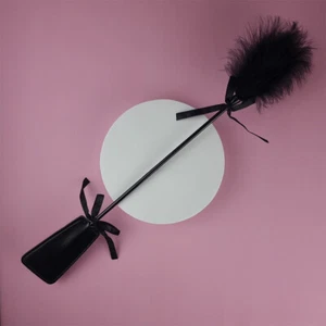 Spanking Paddle Feather Tickler BDSM Duo Role Play Whip Bondage Couples Sex Toy - Picture 1 of 13