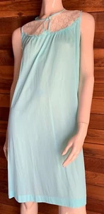 VINTAGE KATZ AQUA SIZE SMALL BABYDOLL NIGHTGOWN STYLE 2144 #12171 - Picture 1 of 9