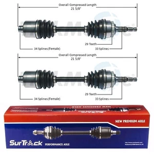 For Saturn L100 L200 LS LW1 FWD 00-05 Pair of Front CV Axle Shafts SurTrack Set - Picture 1 of 1