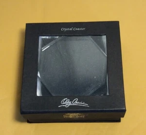 Collectible Crystal OLEG CASSINI COASTERS Signed Glass Paperweight Octagon Decor - Picture 1 of 8