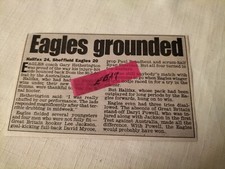 1994/95 Halifax 24 Sheffield Eagles 20 orig small newspaper report press cutting