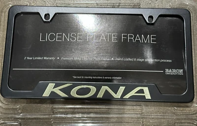 NUEVO OEM HYUNDAI KONA - MARCO DE MATRÍCULA NEGRO MATE - CON HERRAJES Foto 1 de 2