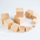 10pcs Woodwork Craft Wooden Cube Unfinished Blank Handmade Material
