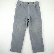 Lauren Ralph Lauren Corduroy Jeans Womens 14W Gray Vintage High Waist Crop 80s