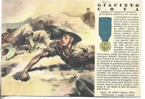 1941 ITALY EAST AFRICA THE GOLD MEDALS OF THIS WAR  GIACINTO COVA NUMBER 80 - Picture 1 of 2