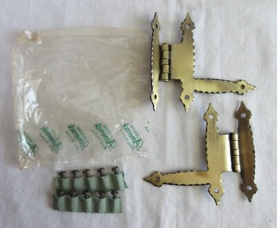 Новый из старых запасов Amerock H L петля 3/8 дюйма смещение латунное покрытие буфет Hoosier шкаф дверь - Изображение 1 из 4