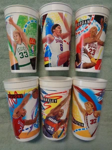 BASKETBALL - 1994 McDONALD'S NOTHING BUT NET MVP'S (6) CUPS ! ORIGINAL ! JORDAN - Picture 1 of 5