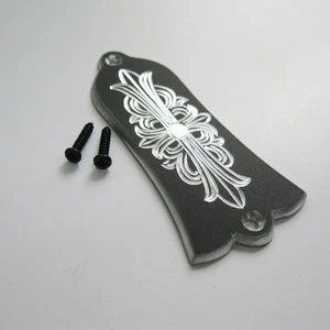 Classical pattern handmade aluminum truss rod cover fits most Gibson guitars - Picture 1 of 4