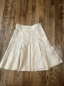 BURBERRY LONDON KHAKI PLEATED SKIRT size 4 - Picture 1 of 5
