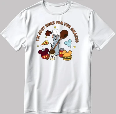 Disney Ratatouille Chef Remy Just Here For The Snacks White T-Shirt - Image 1 of 4