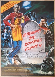 Return of the Living Dead ORIGINAL Germany POSTER topless Linnea Quigley zombies - Picture 1 of 4