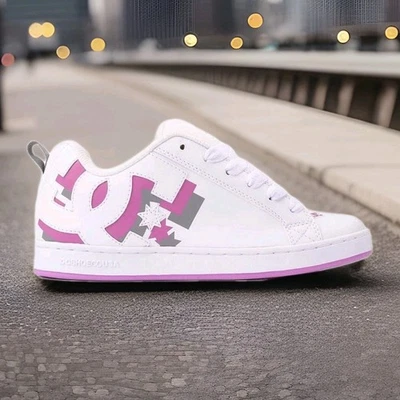 Women's DC Court Graffik 3D Low - White / Lavender - Image 1 of 4