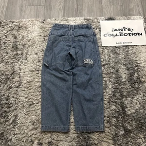 Vintage 90’s Jnco Alloy Embroidered Blue Denim Jeans Y2K RARE Men’s Size 36x32 - Bild 1 von 12