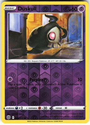 Duskull 060/172 Pokemon SWSH09: Brilliant Stars Reverse Holo Common LP - Image 1 of 2