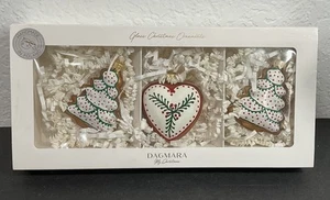 DAGMARA My Christmas Poland  Holiday Tree Glass Ornaments Set Of 3 - Picture 1 of 4