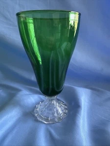 VTG Anchor Hocking BURPLE INSPIRATION GREEN 6 3/4" Boopie Glass Ice Tea 363 - Foto 1 di 2