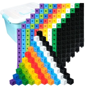 701 Pcs Math Learning Linking Cube with Storage Container Counting Cubes Plas... - Picture 1 of 7