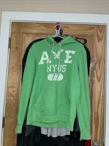 American Eagle Herren Gr. S limettengrün Pullover Hoodie sportliche Passform Log Grafik - Bild 1 von 2