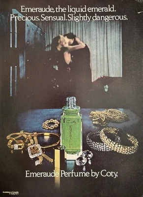 Emeraude by Coty 1979 anuncio original vintage anuncio perfume esmeralda anuncio Foto 1 de 2