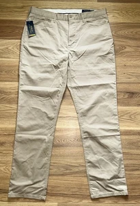 Polo Ralph Lauren Performance Cotton 5 Pocket Golf Khaki Pants 36x32 NWT - Picture 1 of 8