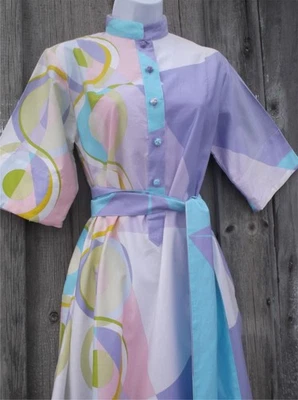VTG 70s S Catherine Ogust Geometric Dress Sash Belt Penthouse Gallery Tunic VFG - Image 1 of 4