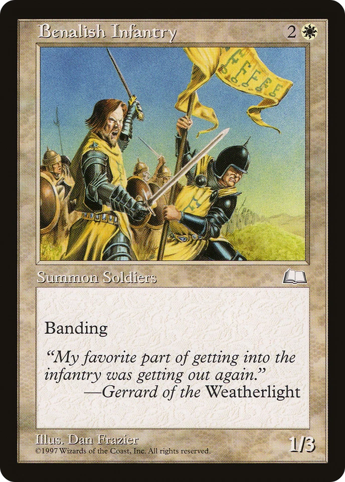 Benalish Infantry (REGULAR) x1 - MTG Weatherlight WTH #8 - Image 1 of 1