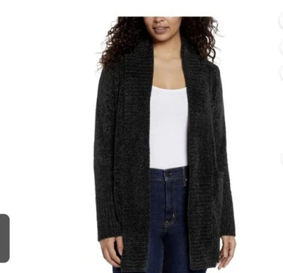 NUEVO Suéter Cárdigan Orvis XS Frente Abierto Negro Carbón Acanalado Foto 1 de 4