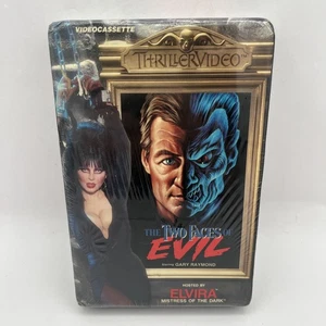 Vintage The Two Faces of Evil Elvira Thriller Video VHS Big Box Horror NEW - Picture 1 of 7