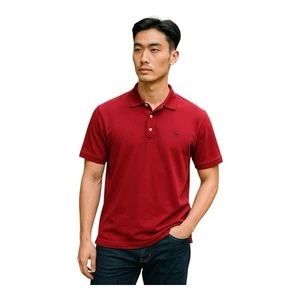 R M Williams Polo Shirt Men Size Medium Red Golf Casual Logo - Picture 1 of 11
