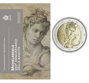 VORVERKAUF Coincard BU 2€ Euro Gedenkmünze San Marino "Michelangelo" - Bild 1 von 1