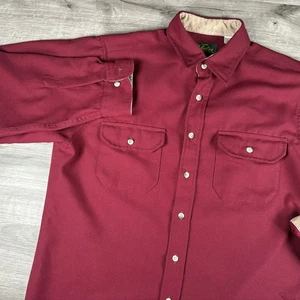 Cabela's Hombre Talla L Manga Larga Pana Puño/Cuello Pesca Exterior Abotonable - Imagen 1 de 14