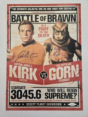 FOTO DE TV 12X17 FIRMADA POR STAR TREK SHATNER & CLARK CERTIFICADO DE AUTENTICIDAD JSA Foto 1 de 4