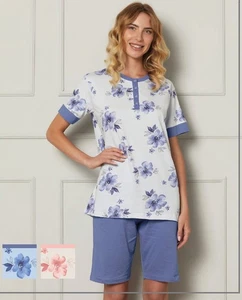 Cippi 5741 Damen Pyjama Kurzarm Baumwolljersey - Bild 1 von 1