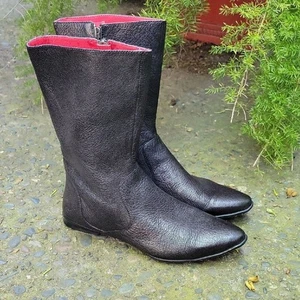 Born Black Leather Women's Boots Size 7.5 - Picture 1 of 12