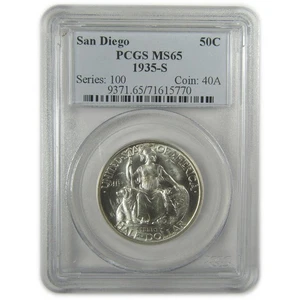 San Diego Commemorative Half Dollar 1935 S MS 65 PCGS SKU:I18928 - Picture 1 of 4