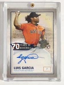 Luis Garcia 2021 Topps 70 Years Of Baseball Autographs Platinum RC Real 1/1 - Bild 1 von 2