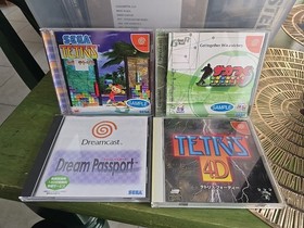 SEGA DREAMCAST JAPAN LOT 4 GAMES W/ 2 SAMPLES TETRIS + PASSPORT + GOAL RUSH CIB