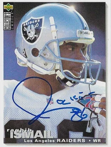 Tarjeta autografiada personalmente por Raghib Ismail Oakland Raiders/Notre Dame - Imagen 1 de 1