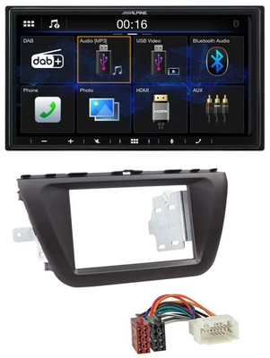 Alpine Bluetooth 2DIN MP3 DAB USB Autoradio für Suzuki SX4 (ab 2013) - Bild 1 von 4