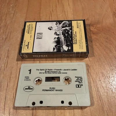 Rush - Permanent Waves CASSETTE TAPE 1st US issue RCA alex lifeson geddy lee - Image 1 of 4