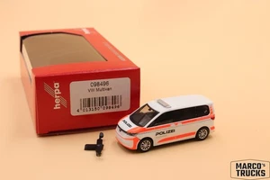 Herpa VW Multivan "Polizei Schweiz" (CH) No. 098496 1/87 /HN3891 - Picture 1 of 1