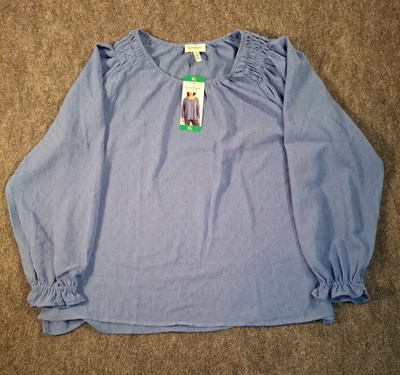 Blusa para mujer Jessica Simpson texturizada azul, talla: XL, NUEVA CON ETIQUETAS Foto 1 de 4