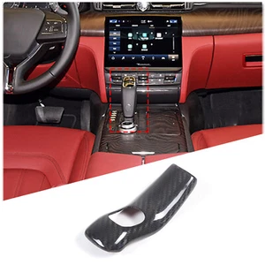 Dry Carbon Gear Shifter Knob Cover Trim For Maserati Ghibli Lavante 2019-2023 - Picture 1 of 11